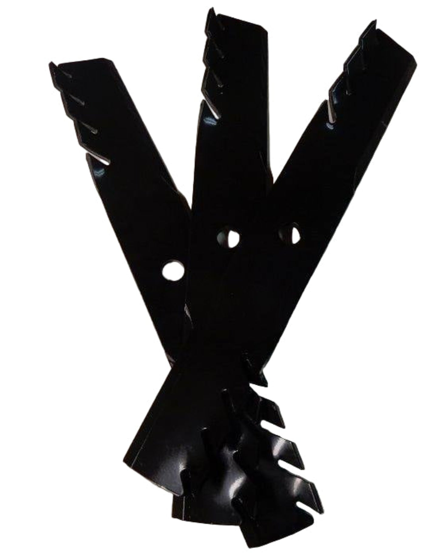 Oregon 90-701 Gator Mulcher Blade Pack Of 3 – Heavy-Duty 3-in-1 Cutting Power Replaces John Deere AM39966 top view picture 