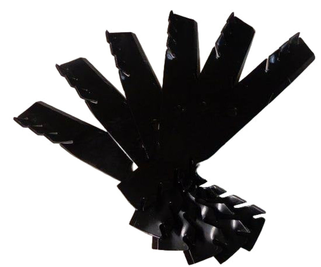 Oregon 90-701 Gator Mulcher Blade Pack Of 6 – Heavy-Duty 3-in-1 Cutting Power Replaces John Deere AM39966 top view picture