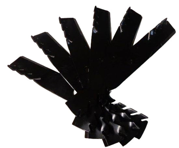 Oregon 90-701 Gator Mulcher Blade Pack Of 6 – Heavy-Duty 3-in-1 Cutting Power Replaces John Deere AM39966 top view picture