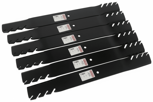 Oregon 90-778 Premium Gator Mulcher Blade – Heavy-Duty 21" 3-in-1 Performance Pack Of 6 top angled picture 