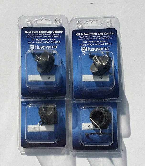 Pack of 4 Husqvarna Chainsaw Fuel/Oil Caps 435-450 Models 580494102