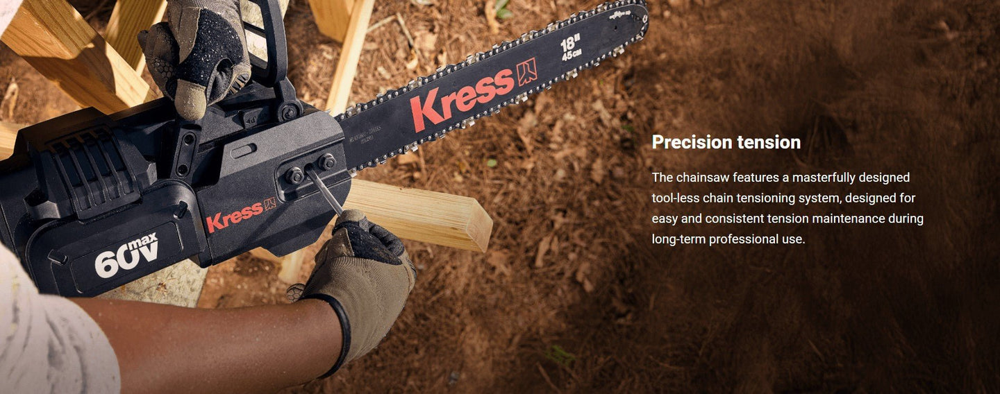 Kress KG368.9 Professional - Grade 60V 18" Brushless Chainsaw (Tool Only) - SLE Equipment - 5