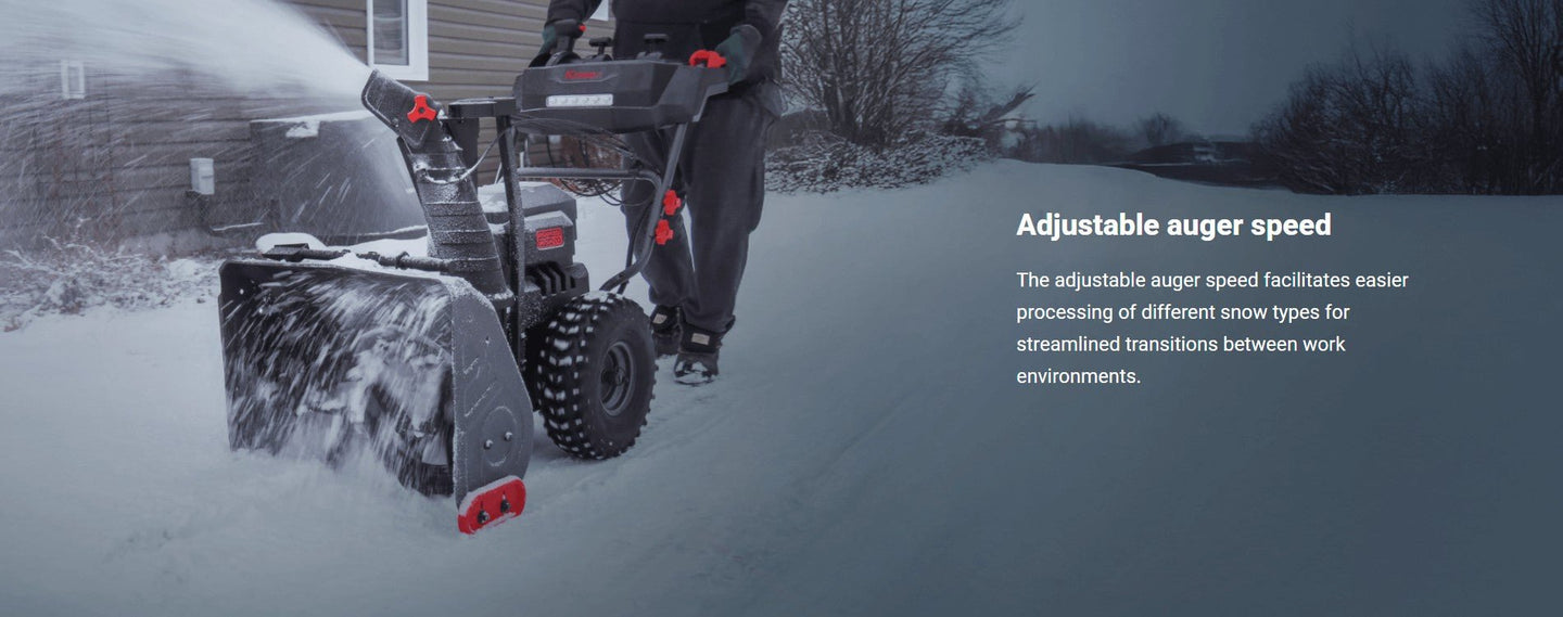 Kress KG471 60V 24" 2 - Stage Snow Thrower Kit (4 x 5Ah Batteries + 8amp Dual Port Charger) - SLE Equipment - 9