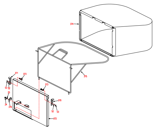 2832200A Walk Behind Mower Grass Catcher Bag Parts 