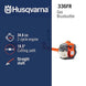 Husqvarna 336FR 34.6 cc Handheld Brushcutter w/Grass Blade, Saw Blade - SLE Equipment - 5