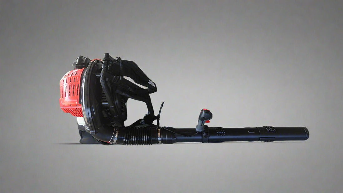 Shindaiwa EB610RT 59.7 cc Professional Backpack Blower With Tube Throttle, Side View. 