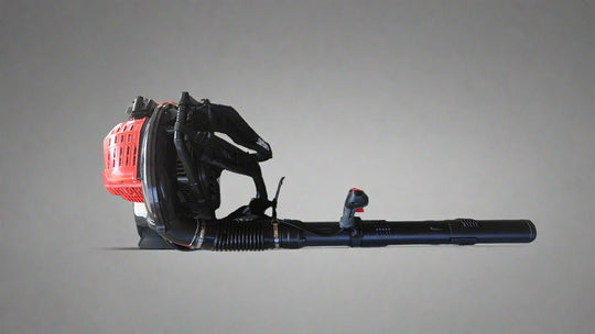 Shindaiwa EB610RT 59.7 cc Professional Backpack Blower With Tube Throttle, Side View. 