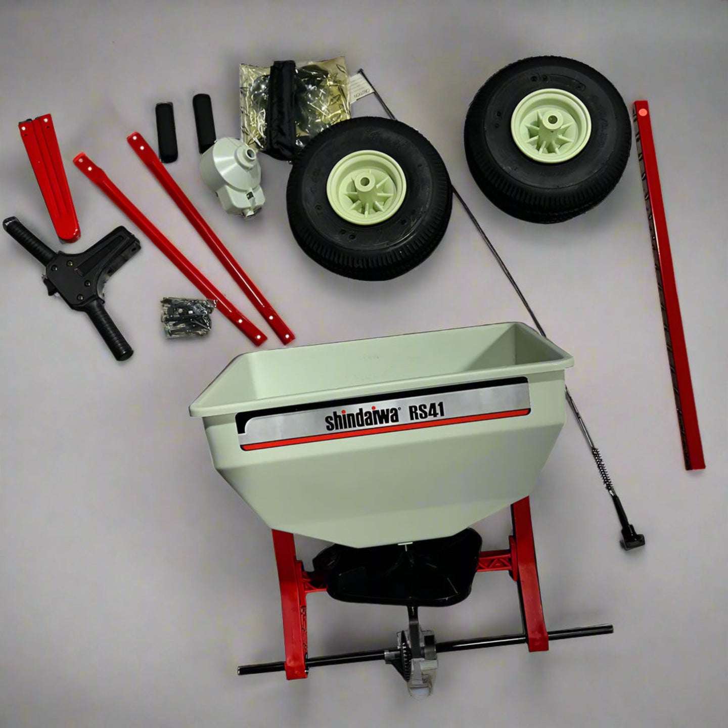 Shindaiwa RS41 Broadcast Spreader 0.75 cu. ft. Plastic Frame all inside packaging box 