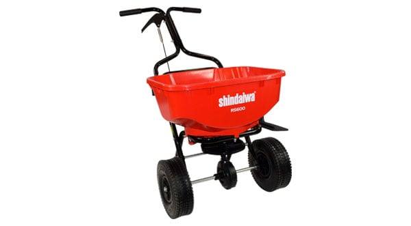 Shindaiwa RS600 Broadcast Spreader Powder Coated Frame, Front View. 