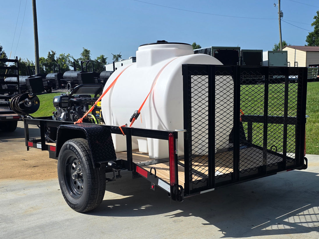 Simpson Pressure Washer 4200 PSI 11.7hp Honda Utility Trailer Package Deal Back left angle picture 