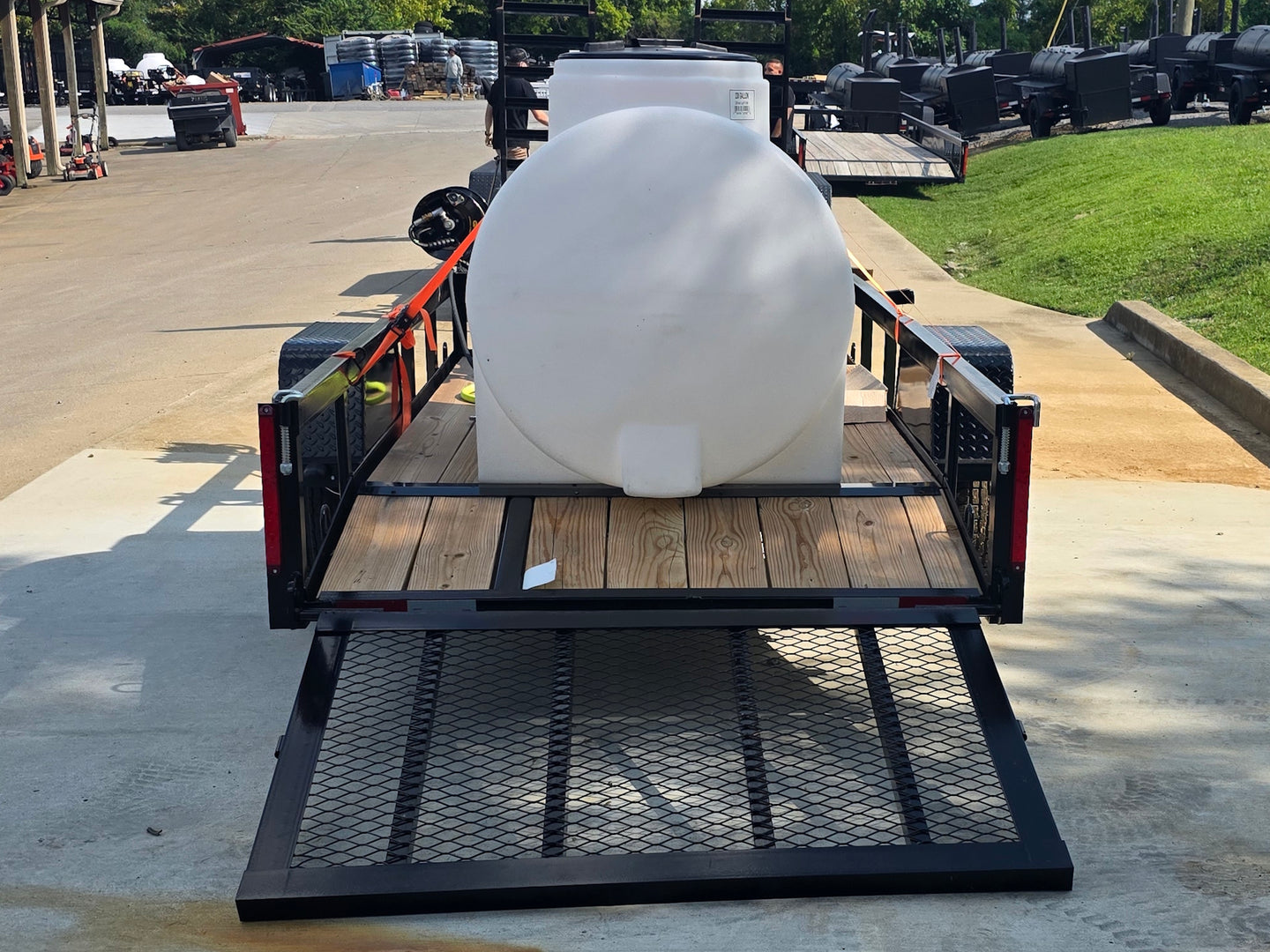 Simpson Pressure Washer 4200 PSI 11.7hp Honda Utility Trailer Package Deal Open back side picture 