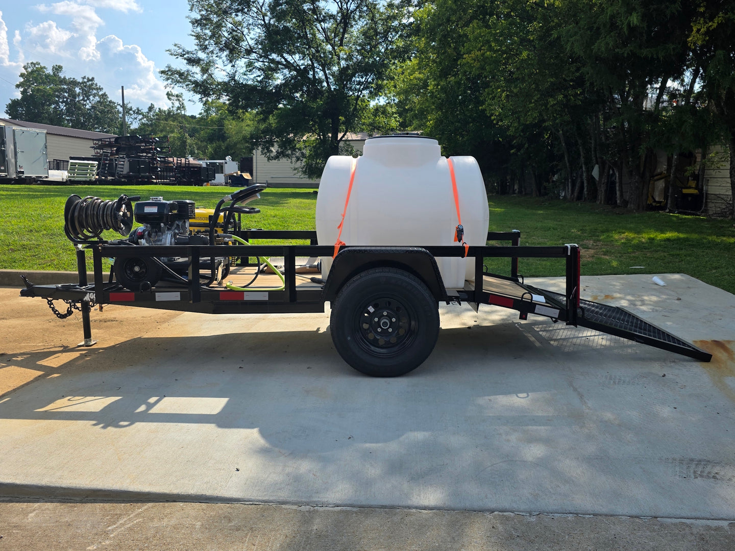 Simpson Pressure Washer 4200 PSI 11.7hp Honda Utility Trailer Package Deal Open right side picture 