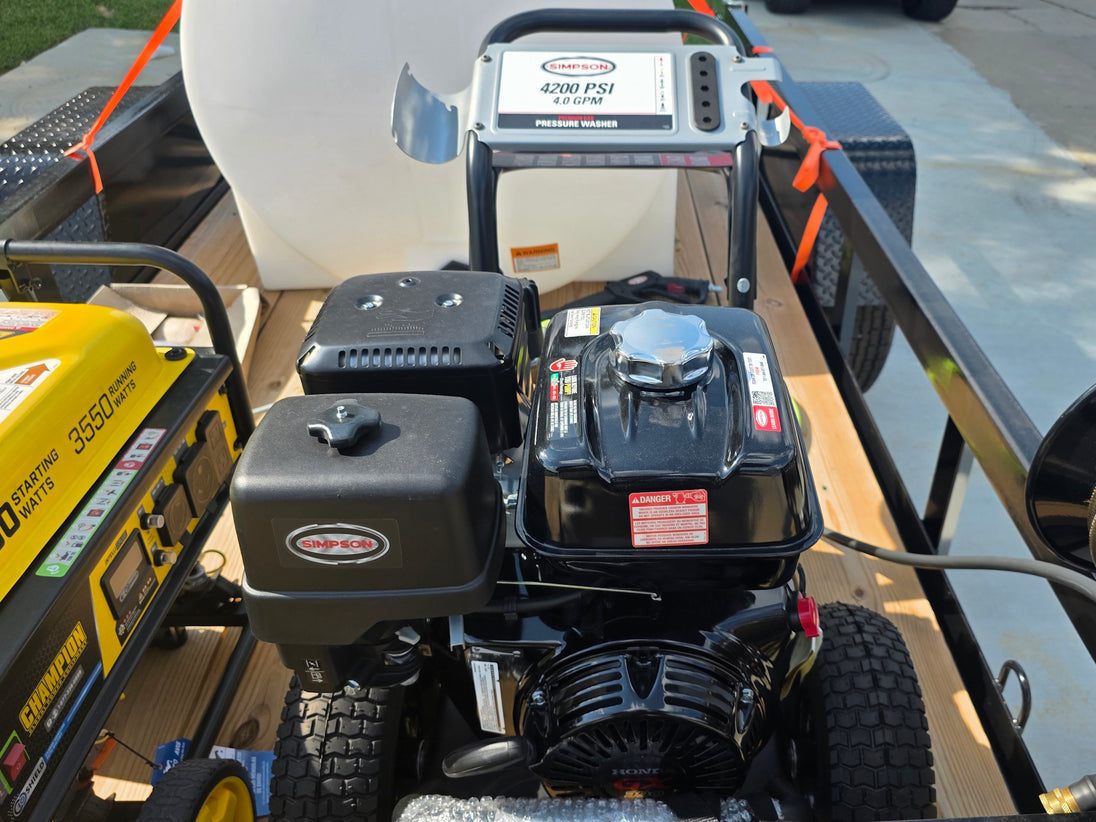 Simpson Pressure Washer 4200 PSI 11.7hp Honda Utility Trailer Package Deal Pressure washer picture 