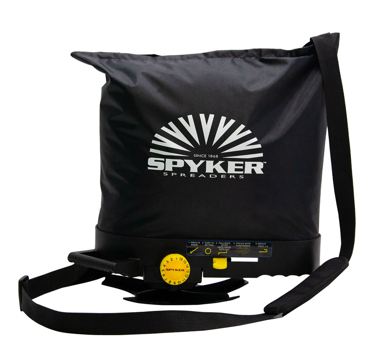 Spyker BCS25 Spyker 25lb Bag Spreader,Front View.