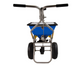 Spyker ERGO-PRO 50lb Push Spreader, Stainless Steel, Cover & Screen,Back View.