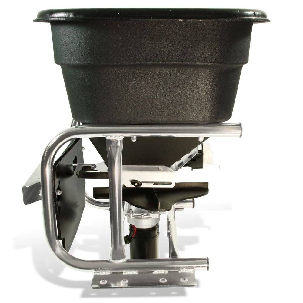 Spyker S80-12010 Spreader Commercial Electric - 120 lb Capacity, Side View. 