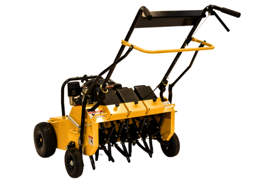 Stinger EZA25 25" Compact Hydrostatic Aerator Kohler back left angled view picture 