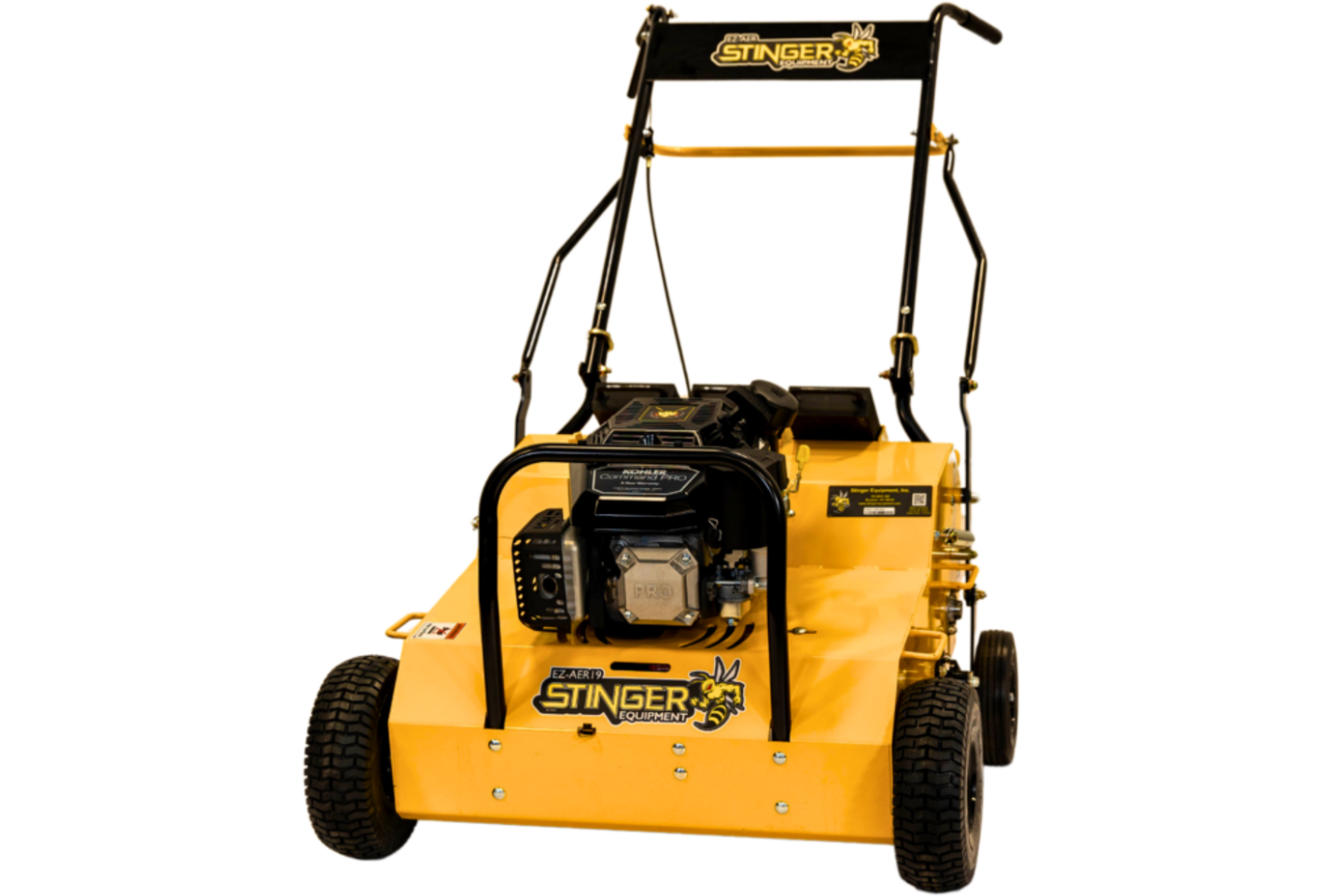 Stinger EZA25 25" Compact Hydrostatic Aerator Kohler front view picture 