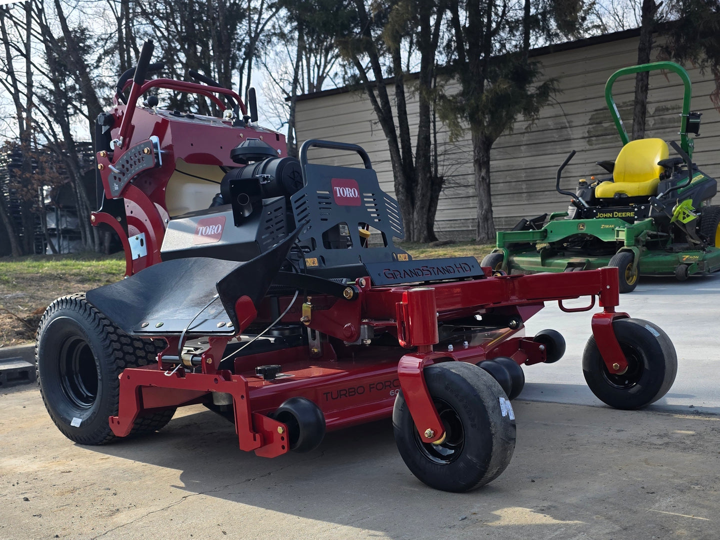 Toro 72509 GrandStand 60" Stand On Mower 23.5HP KAW Front left angle picture 