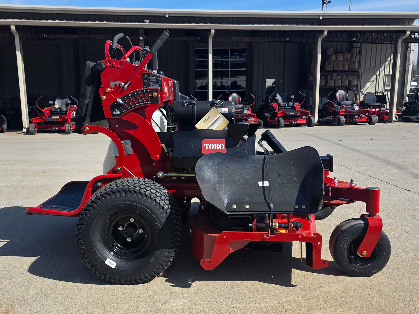 Toro 72530 52" GrandStand MultiForce Stand-On Mower 26.5HP KOH EFI left side view picture 