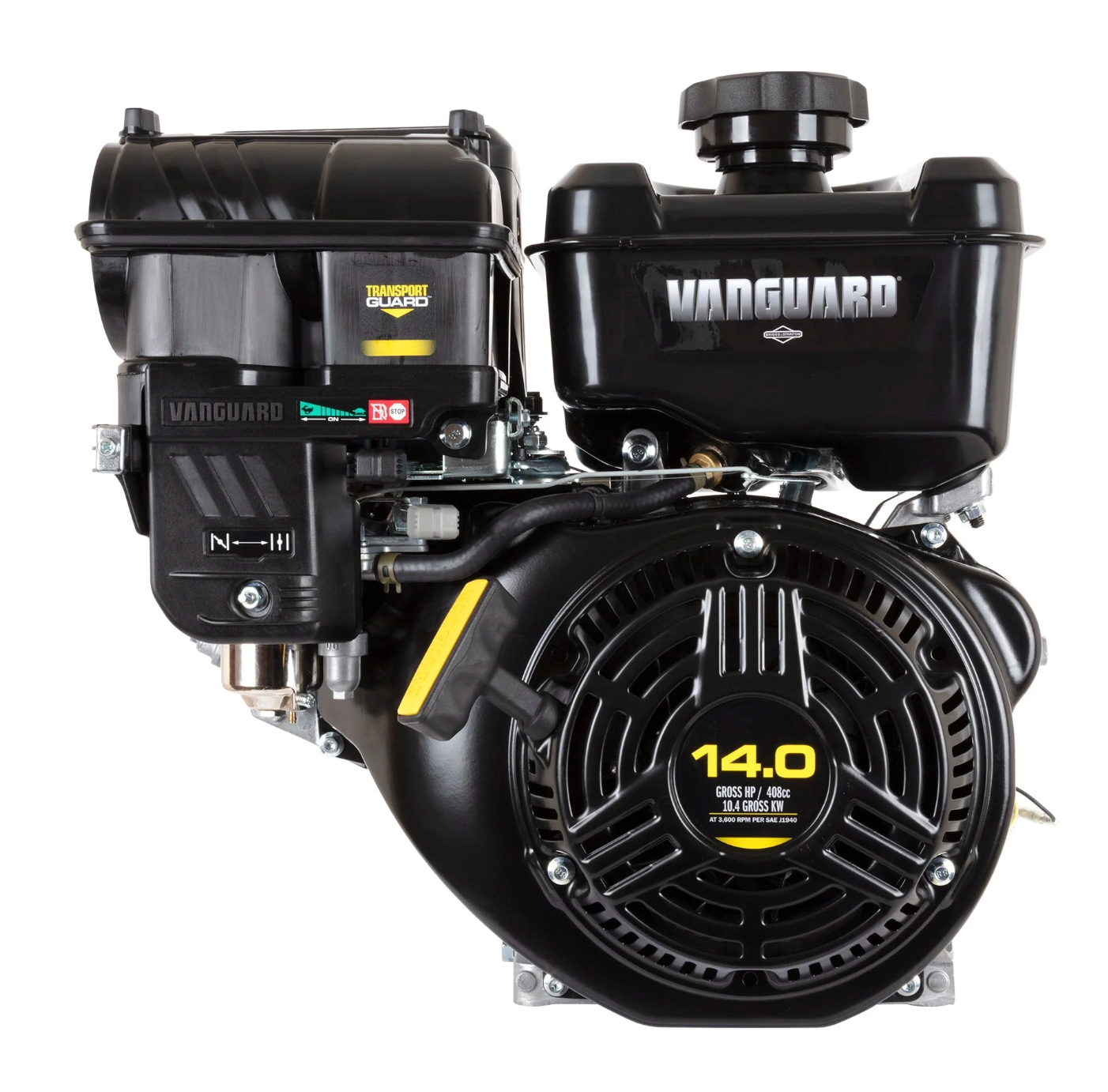 Vanguard® 14.0 GHP 408cc Horizontal Engine, General View. 