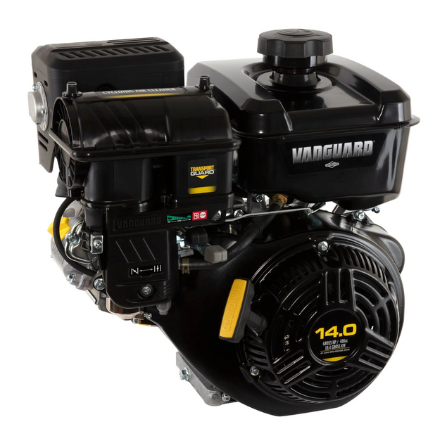Vanguard® 14.0 GHP 408cc Horizontal Engine, Front View.