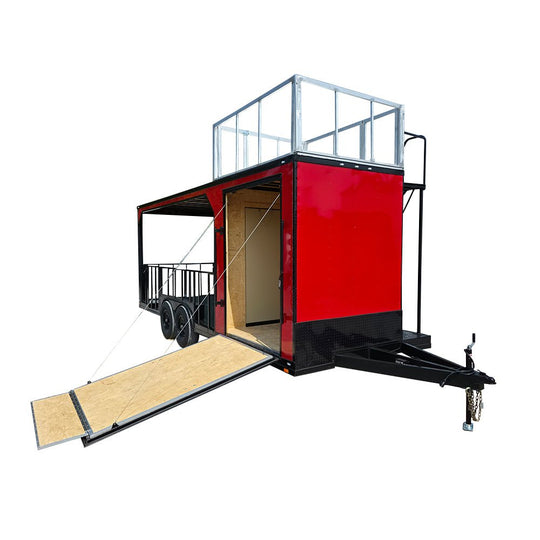 8.5' X 22' Red Hybrid Custom Drone and Equipment Trailer Agricultural and Spray - SLE Equipment - 1