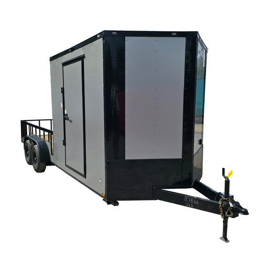 7' X 20' Silver With Blackout Custom Hybrid Trailer - SLE Equipment - 1