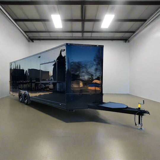 8.5' X 24' Concession Trailer Black Food Event Catering