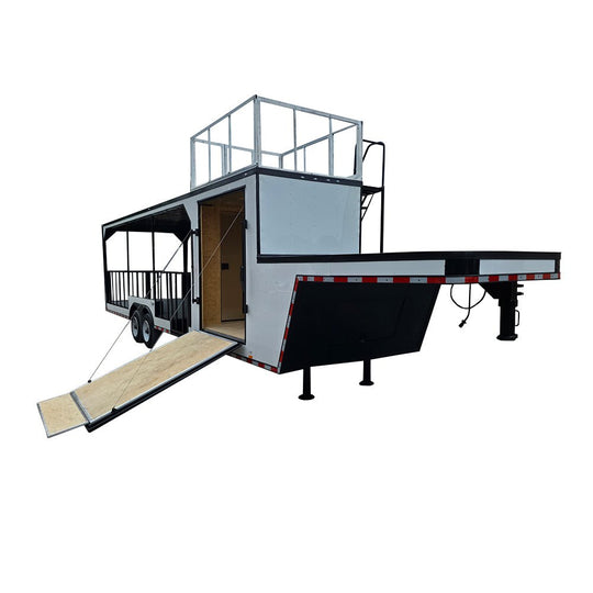 8.5" X 38" White Custom Drone and Equipment Trailer Agricultural and Spray - SLE Equipment - 1