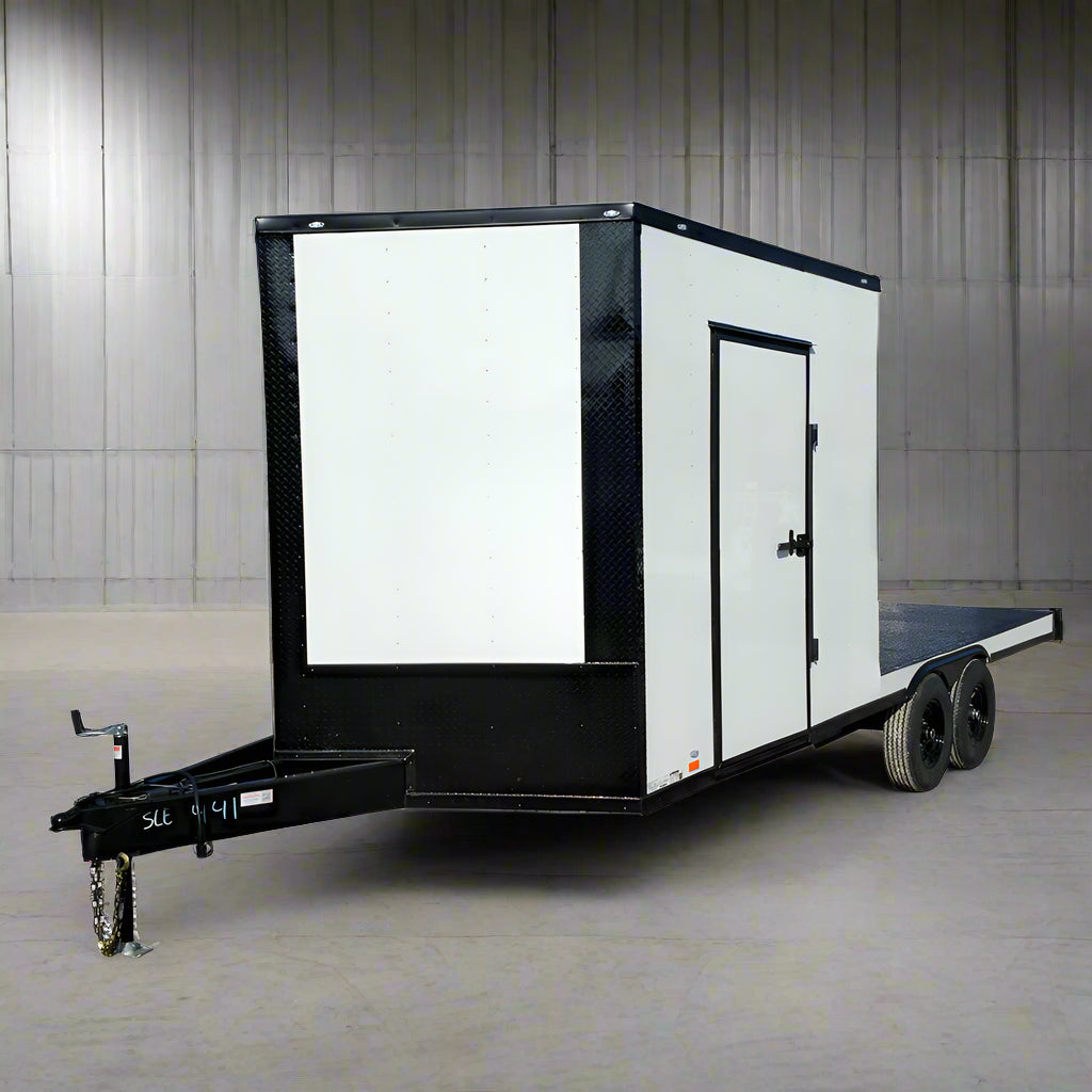 8.5' X 20' White With Blackout Hybrid Trailer (2) 7,000lb Axles