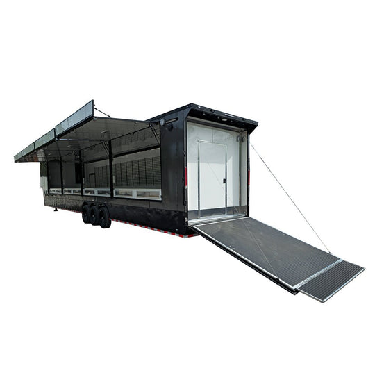 8.5' X 53' Charcoal Grey Concession Trailer Marketing and Event - SLE Equipment - 1