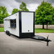 8.5' x 18' White Concession Food Trailer Elite Event Catering With Blackout Trim