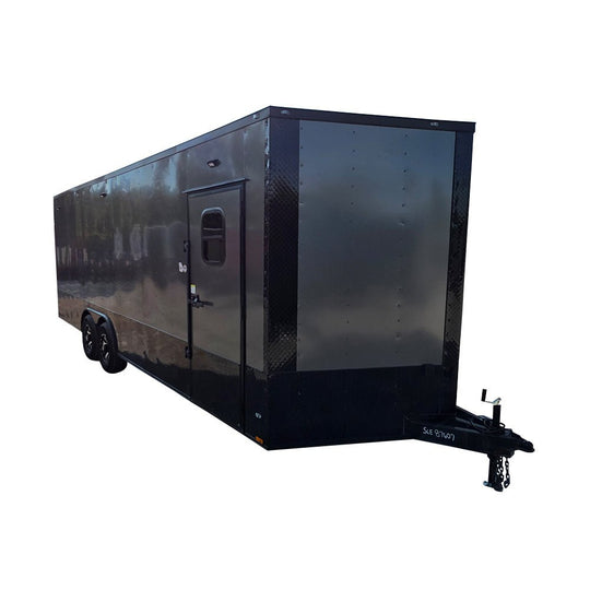 8.5' X 24' Charcoal Grey With Blackout Custom Water Rescue Enclosed Trailer - SLE Equipment - 1