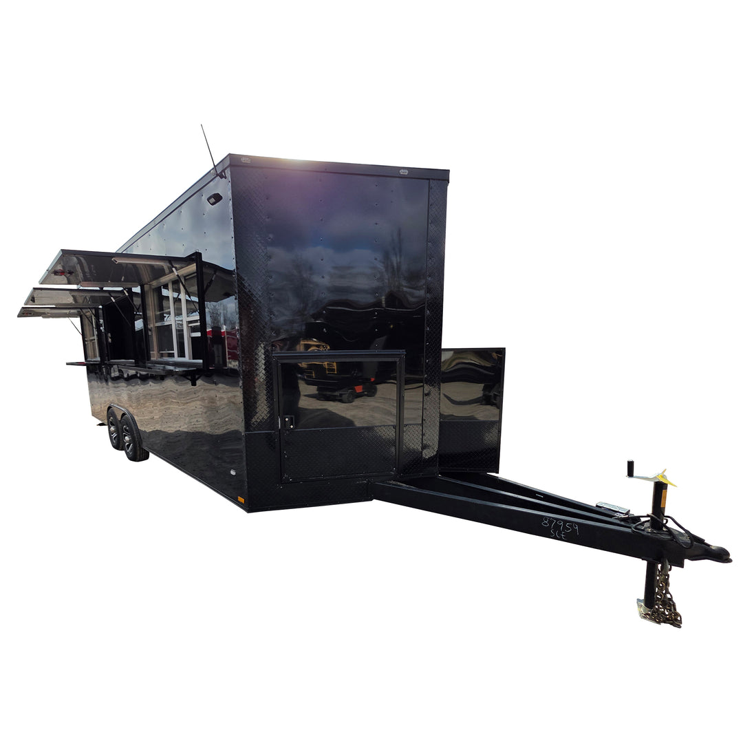 8.5' X 20' Black With Blackout Concession Trailer Food Event Catering - SLE Equipment - 1