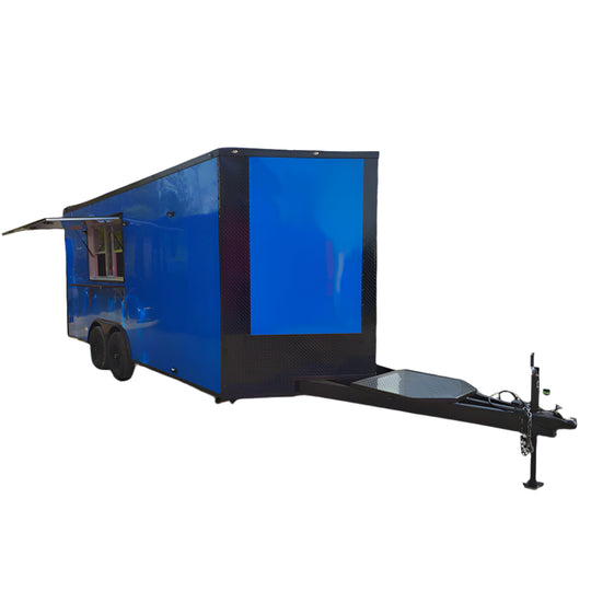 8.5' X 18' Concession Trailer Cobalt Blue Food Event Catering