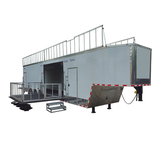 8.5' X 44' Gooseneck Custom Event Stage Trailer - SLE Equipment - 1