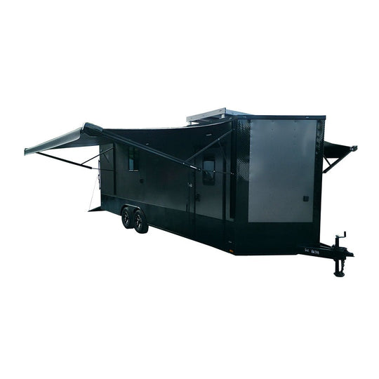 8.5' X 24' Charcoal Grey With Blackout Custom Mobile Command and Office Trailer - SLE Equipment - 1