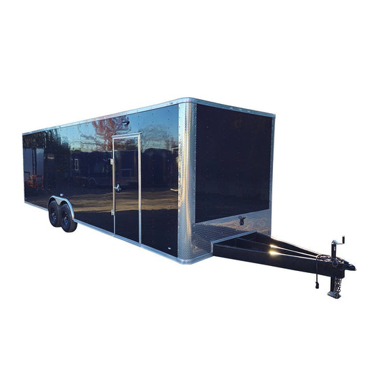 Custom Enclosed Trailer 8.5' X 28' Black Event Storage - SLE Equipment - 1