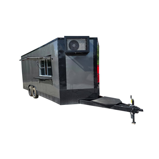 8.5' X 20' Charcoal Grey With Blackout Concession Trailer Food Event Catering - SLE Equipment - 1