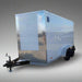 7x12 Tandem White V-Nose Enclosed Trailer Polycore Walls