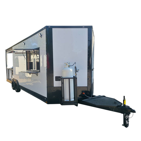 8.5' X 24' Custom Concession Trailer BBQ Competition and Event Catering - SLE Equipment - 1