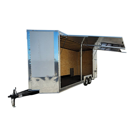 Custom Enclosed Trailer 8.5' X 24' White Cargo Event Trailer - SLE Equipment - 1