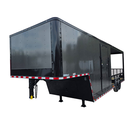 8.5' x 32' Gooseneck Hybrid Enclosed Trailer - SLE Equipment - 1