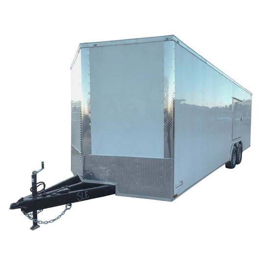 8.5 x 24 Enclosed Trailer V - Nose (2) 5200lb Axles Escape Door - SLE Equipment - 1