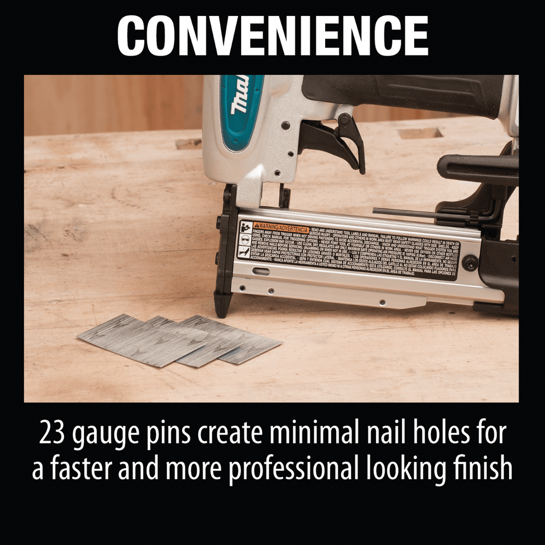 Makita AF353 23 Gauge, 1‑3/8" Pin Nailer - 65 - 100 (PSI) - SLE Equipment - 4