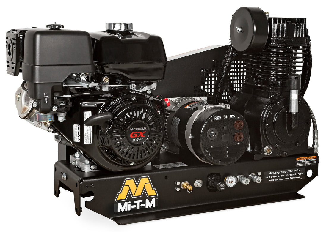 MI-T-M AG2-SH13-B Base-Mount 389cc Honda Combo Generator