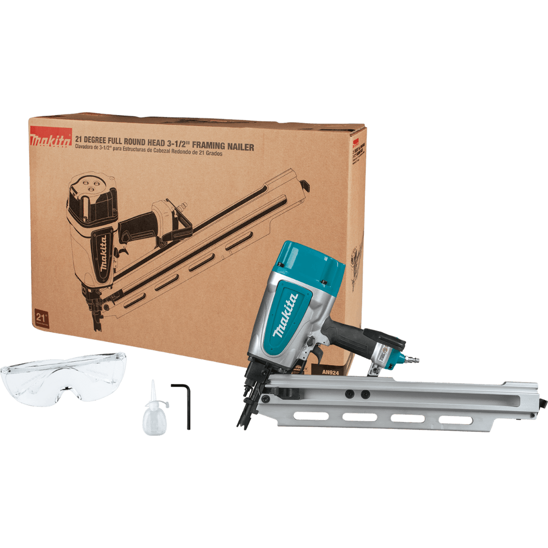Makita AN924 - 21° Full Round Head - 3 - 1/2" Framing Nailer - SLE Equipment - 2