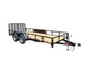 Utility Trailer Black 6.4' X 16' Dovetail Tandem Axle With Gate