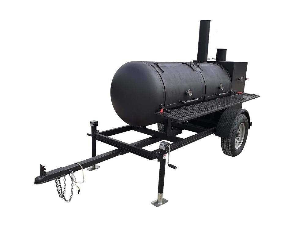 Smoker Trailer Heavy Duty 250 Gal Wood BBQ Cooker